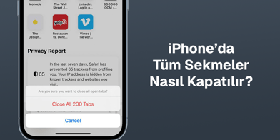 iPhone'da Tüm Sekmeler Nasıl Kapatılır?