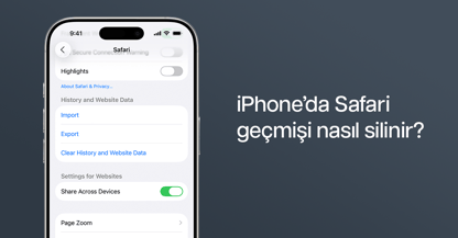 iPhone Safari Geçmişini Silme